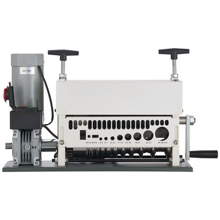 Electric Wire Stripper Machine, 0.06-1.57 in, 11 Channel Automatic Copper Cable Stripper, 370W Wire Stripper Tool with Manual Hand Crank Mode, Emergency Stop Button, for Scrap Copper Recycling