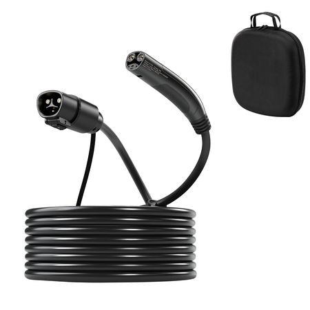 EV Charger Extension Cable for Tesla, 48Amp 40 ft Max 240V 11.52 kW with NACS Plug, EV Extension Cord for Level 1/2 Tesla Mobile/Wall Connector/Destination Charger, Model Y/X/3/S, Carrying Bag
