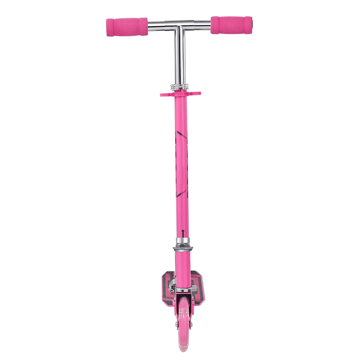 Kick Scooter for Kids Ages 3+, 2-Wheel Toddler Scooter with Light-Up Wheels, Adjustable Height Handlebar, Wide Anti-Slip Deck, Foldable Lightweight Frame for Boys & Girls up to 110 lbs, Pink