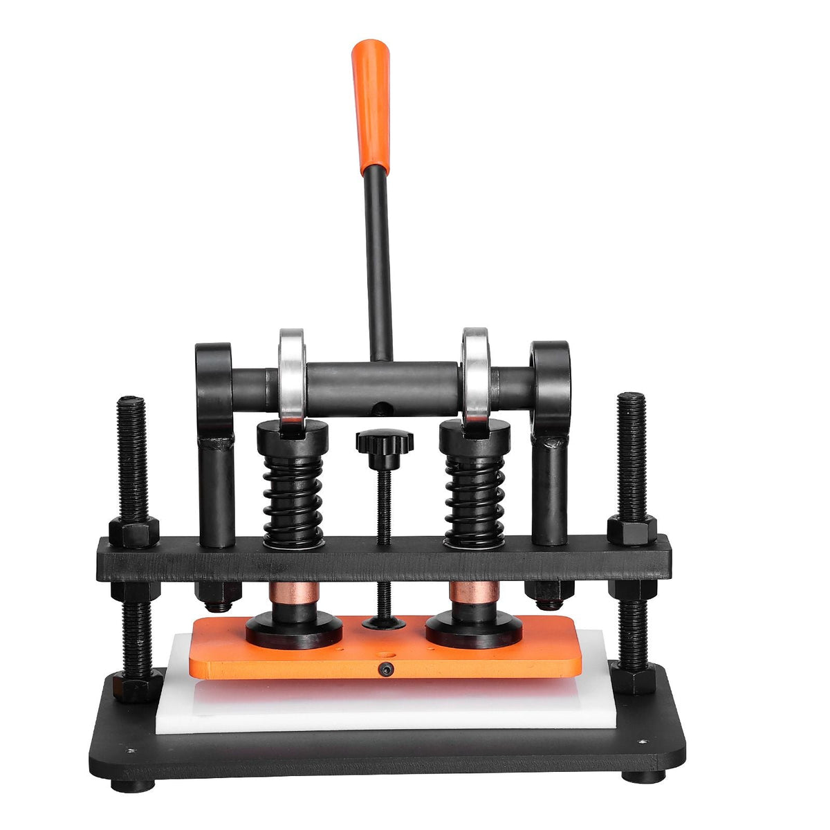 Leather Cutting Machine, 10.2 x 4.7 in Embossing Plate Manual Die Cutter, 0.47 in Pressure Stroke Dual Guide Shafts Die Cut Machine, Leather Embossing Machine for Various of Materials