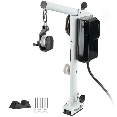 Line Hauler Pot Puller, 12V DC 1200W, Line Hauler Winch Holds 198 lbs Lift Capacity, Line Speed of 115 ft/min, 360 degree Rotation & Corrosion-Resistant, Crab Pot Puller