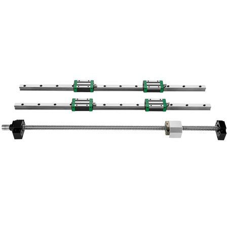 Linear Guide Rail 2Pcs HGR20-2000mm Linear Slide Rail with 1Pcs RM1605-2000mm Ballscrew with BF12/BK12 Kit Linear Slide Rail Guide Rail Square for DIY CNC Routers Lathes Mills