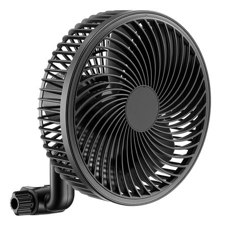 Plant Fan, Grow Tent Clip On Fan Rechargeable, USB Port with 9 Speeds & Circulation Mode, Smart Control, Powerful Oscillating, Long Runtime for Hydroponics Circulation Cooling, Black, 1 Pack