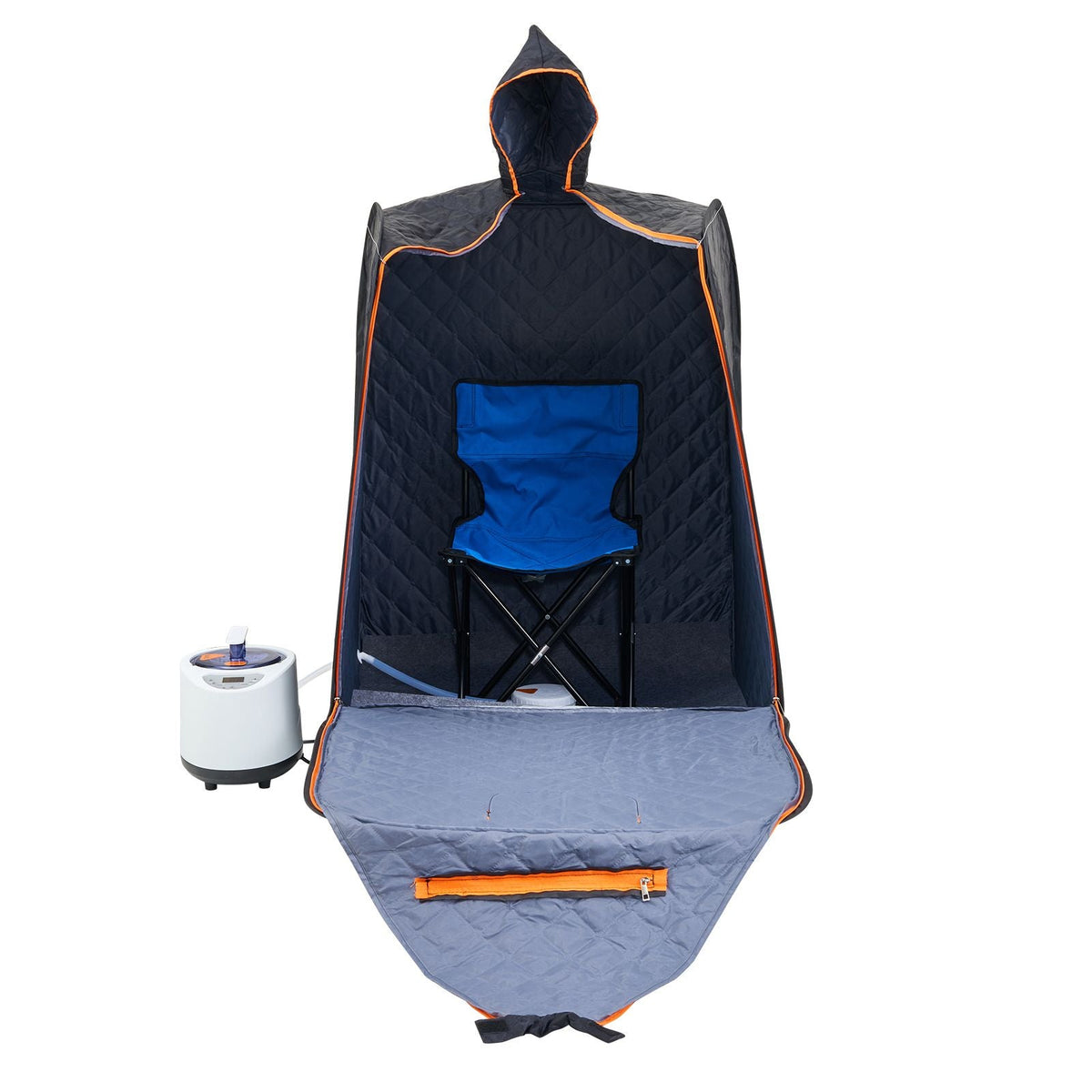 Portable Personal Steam Sauna Spa Tent with 1200 Watt Steam Generator, with Chair & Storage Bag, Home Therapeutic Sauna Blanket for Detox Relaxation, Time & Temperature Remote Control, Black