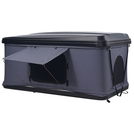 Rooftop Tent Hard Shell, Naturnest Rooftop Tent Hardshell for 2-3 Person, Hard Shell Roof Top Tent with Telescopic Ladder Thick Mattress, Waterproof Windproof for Jeep SUV Van Pickup Truck