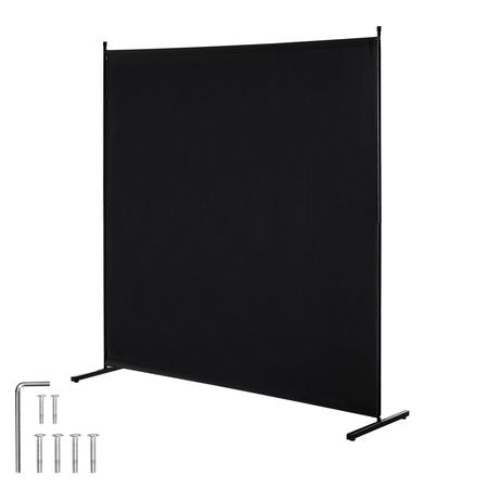Room Divider, Single Panel Room Divider, 6FT Privacy Screen Indoor, Partition Divider for Room Separation, Freestanding Room Divider Panel for Office, Bedroom, Black