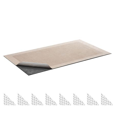 Rug Pad 3 x 5 ft, Non-slip Carpet Area Pad, Rug Mat Padding with Dual Surface Felt Cushion & Rubber Gripper, Hardwood Floor Protection for All Floors, Finishes, Keeps Carpets in Place