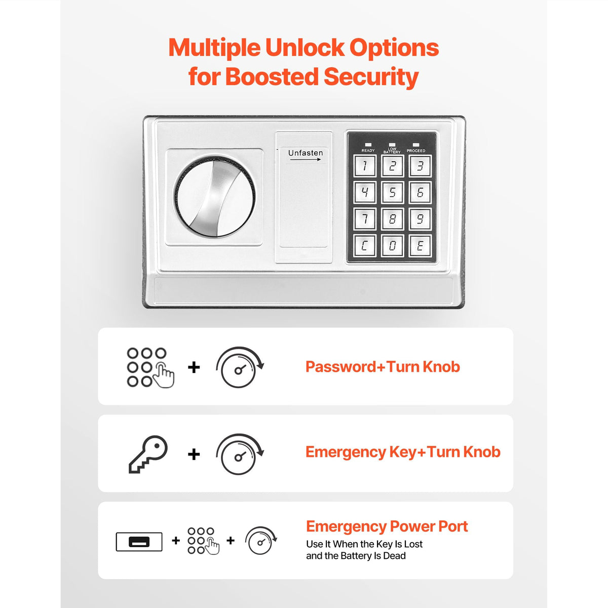 0.6 Cubic Feet Drop Safe, Drop Slot Safe Box with Password and Turn Knob, Heavy Duty Compact Cash Depository Box with a Front Lock Slot for Cash, Bank Slips, Jewelry, Documents, Bills, Black