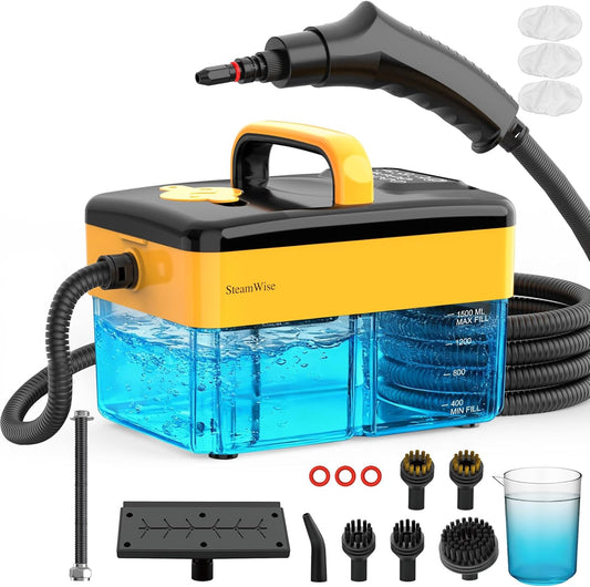 Portable Steam Cleaner for Home, Car, Kitchen, Bathroom, Tile and Grout with Large Tank and Multi-Surface Cleaning Tools