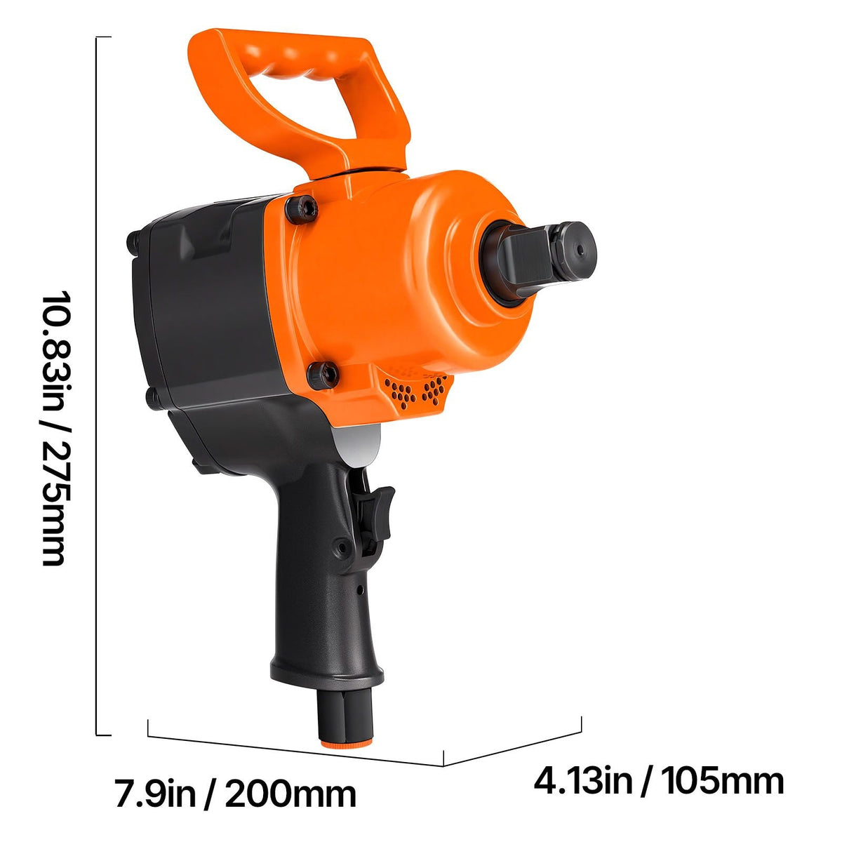 1 Inch Air Impact Wrench, Up to 1200 ft-lbs Nut-Busting Torque, 16.4 lbs Lightweight Pneumatic Impact Gun with Double Handles for Heavy Duty Repairs and Maintenance
