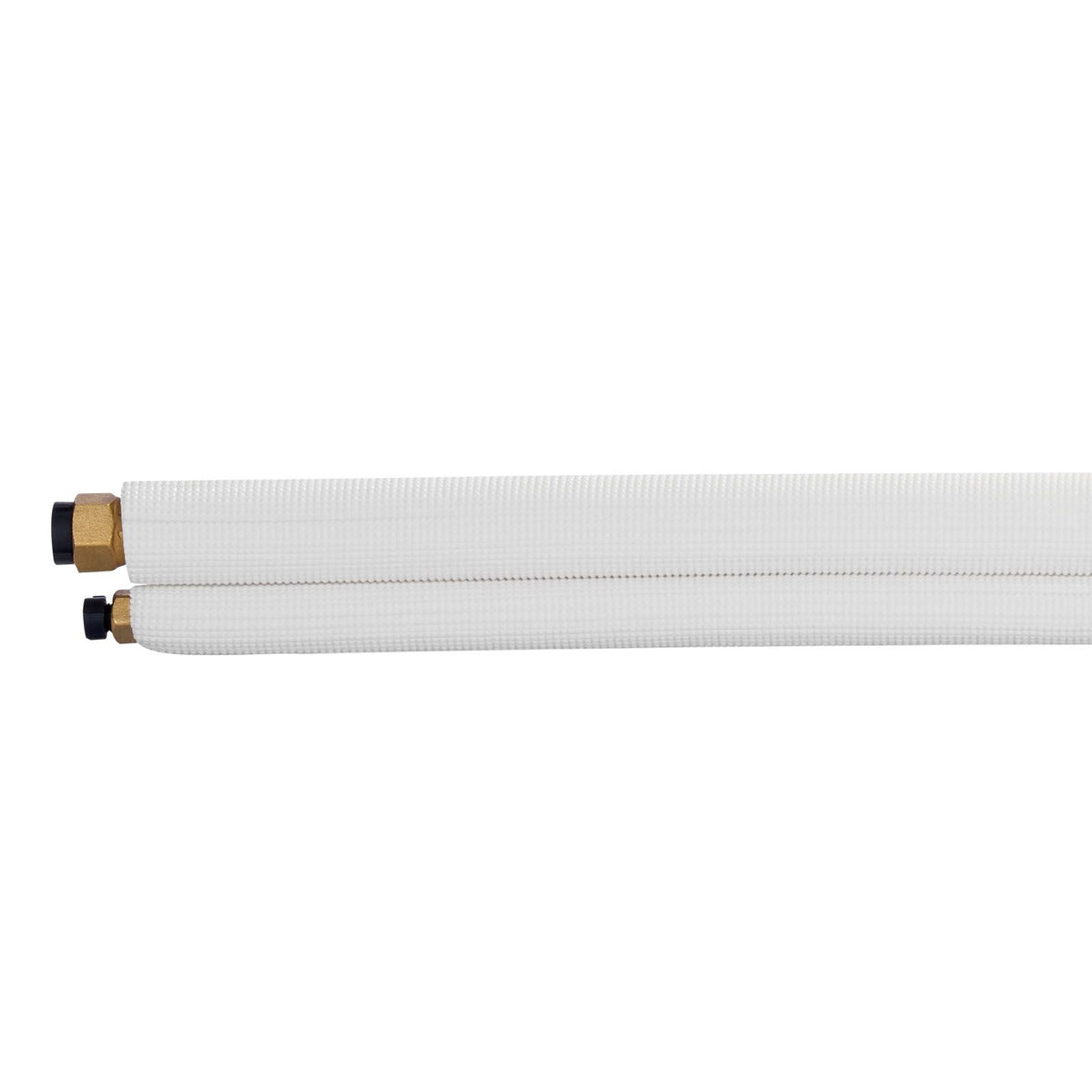 100ft Mini Split Line Set, 1/4' & 3/8' OD AC Copper Tubing Pipe, 3/8 White PE Thickened Insulated Coil with Flared Nuts, Strapping Tapes, for Mini Split Air Conditioner HVAC or Heat Pump System