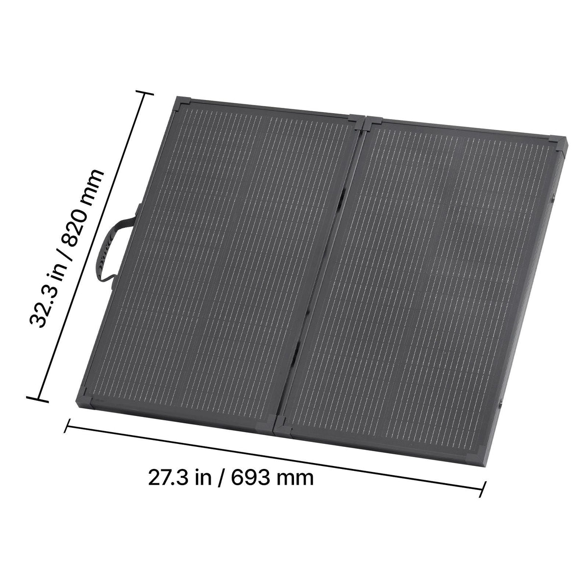 100W Foldable Solar Panel with Frame, 16BB N-Type Portable Monocrystalline Solar Panel Charger 24% Efficiency, IP67 Waterproof with 30A PWM Controller & MC4 Output for Camping, Hiking, RV Trips