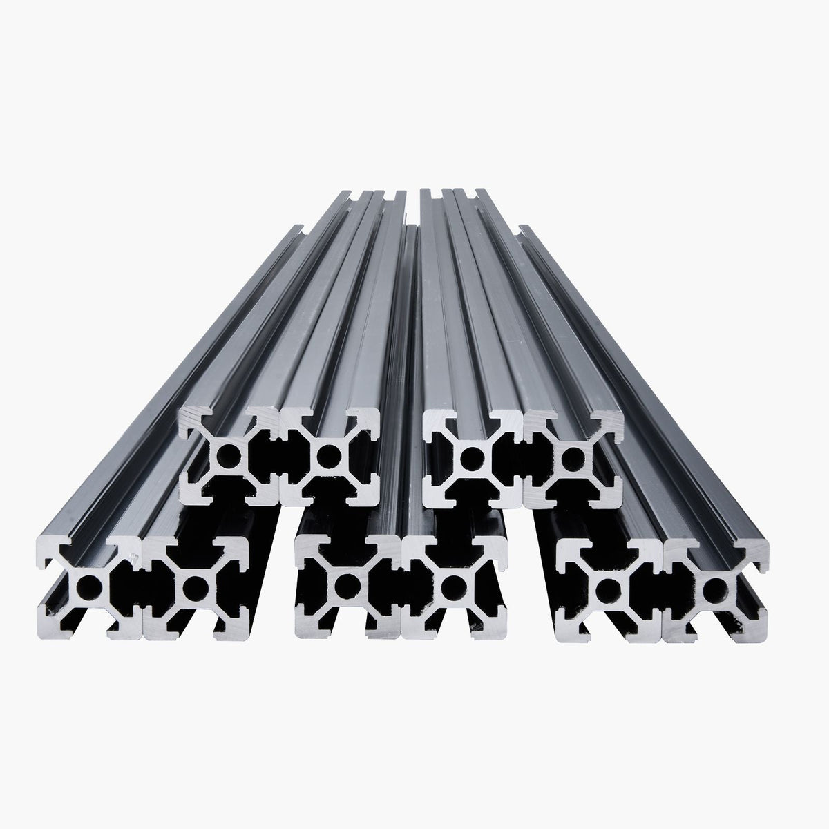 10PCS 78.7in (2000mm) T Slot 2020 Aluminum Extrusion Profile, European Standard Anodized Linear Rail, High-Strength Extruded Aluminum Rail for 3D Printer, CNC Machine DIY, Laser Engraving, Black
