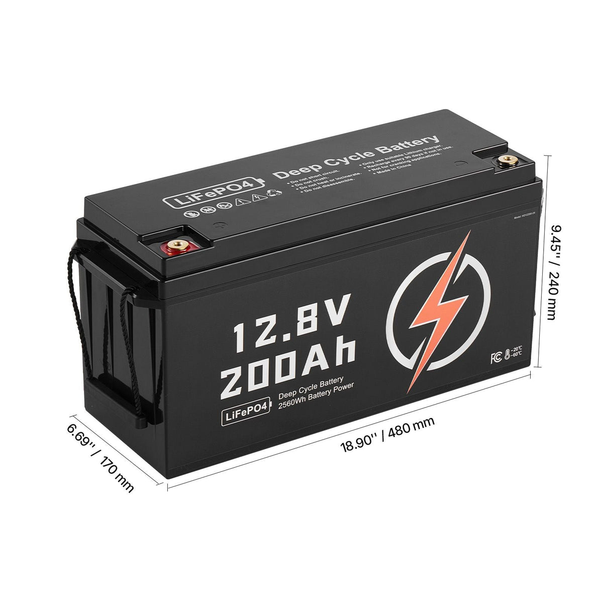 12V 200Ah LiFePO4 Battery, Up to 15000 Cycles, Deep Cycle Lithium Iron Phosphate Battery with Built-in BMS, Low Temperature Protection, 10 Years Lifetime, for Solar Off-Grid Home Energy Storage