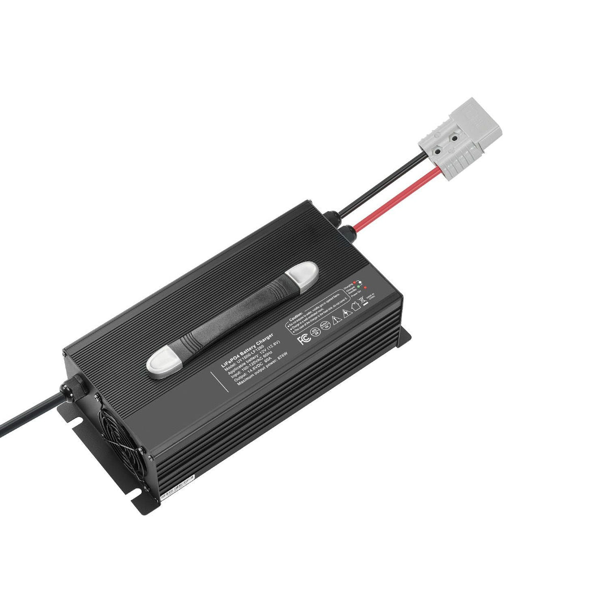 12V 60A Lithium Battery Charger, 14.6V, AC-DC LiFePO4 Smart Charger, with Anderson Connector, LED Indicator, 0V Activation, for Lithium LiFePO4 Deep Cycle Rechargeable Batteries of Boat, RV