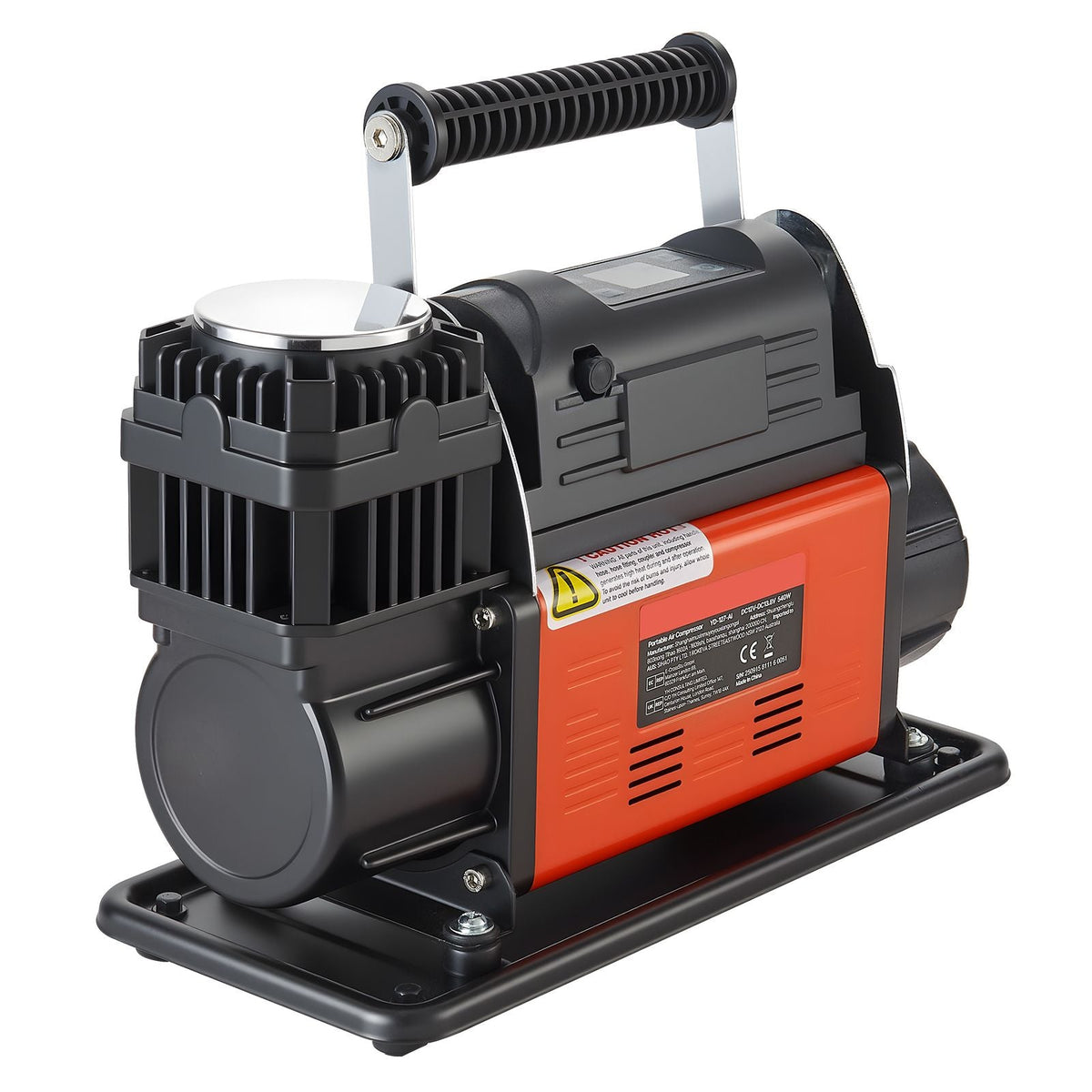 12V Heavy Duty Air Compressor, Auto-Stop Portable Tire Inflator with LCD Digital Display, 7.14 CFM 150PSI Offroad Air Pump with Adapters for Trucks Car SUV 4 x 4 Vehicle RV