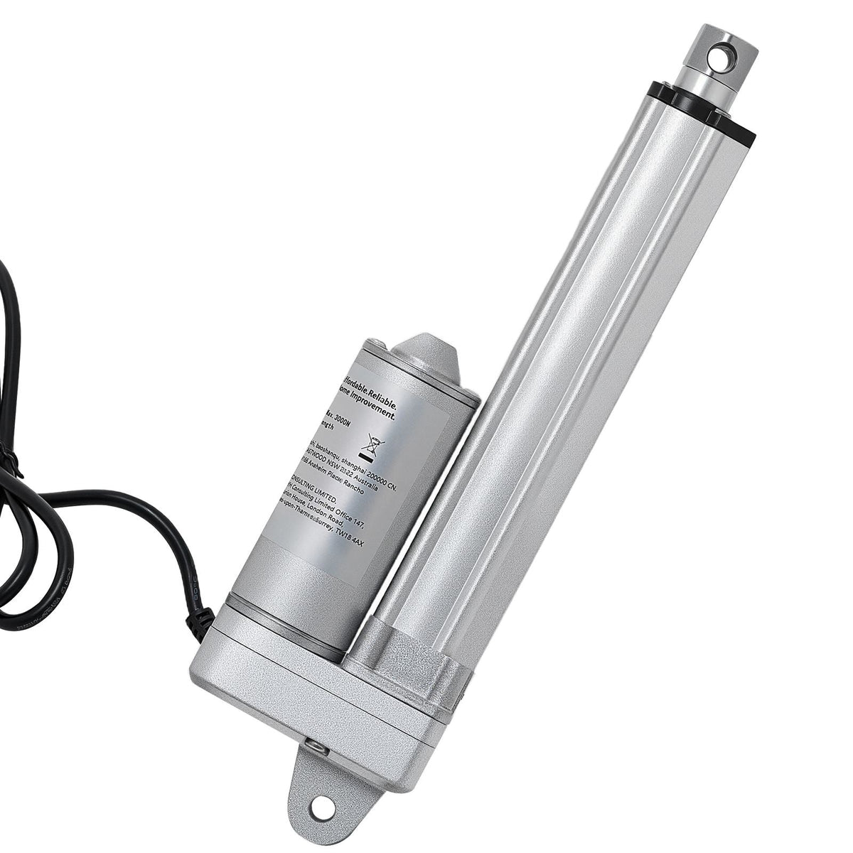 12V Linear Actuator, 4 Inch IP65 Waterproof Linear Actuator, 675lbs/3000N 0.2"/s Motion Actuators with Mounting Brackets for Outdoor Use