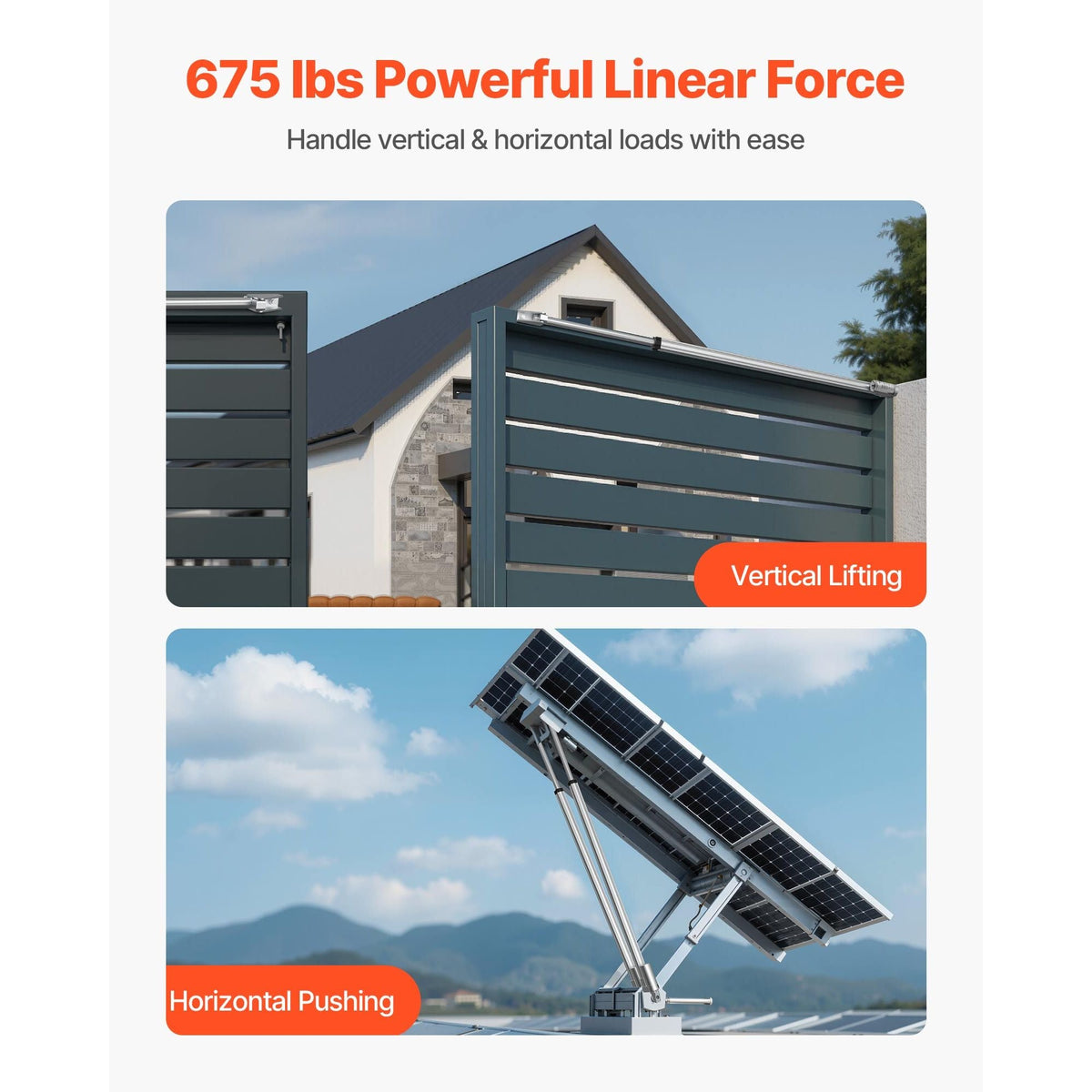 12V Linear Actuator, 40 Inch IP65 Waterproof Linear Actuator, 675lbs/3000N 0.2"/s Motion Actuators with Mounting Bracket for Outdoor Use