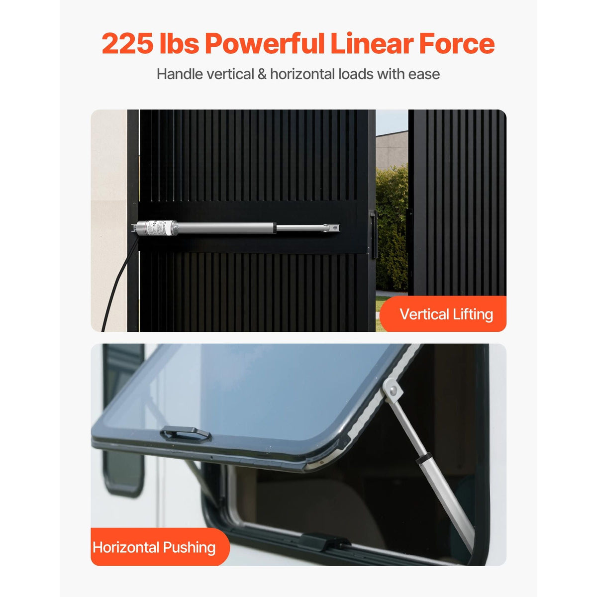 12V Linear Actuator, 9.84 Inch High Speed 0.6"/s Linear Motion Actuator, 225lbs/1000N with IP54 Protection & Mounting Bracket for Lift Desk, Recliner Chairs, Window Door Opener