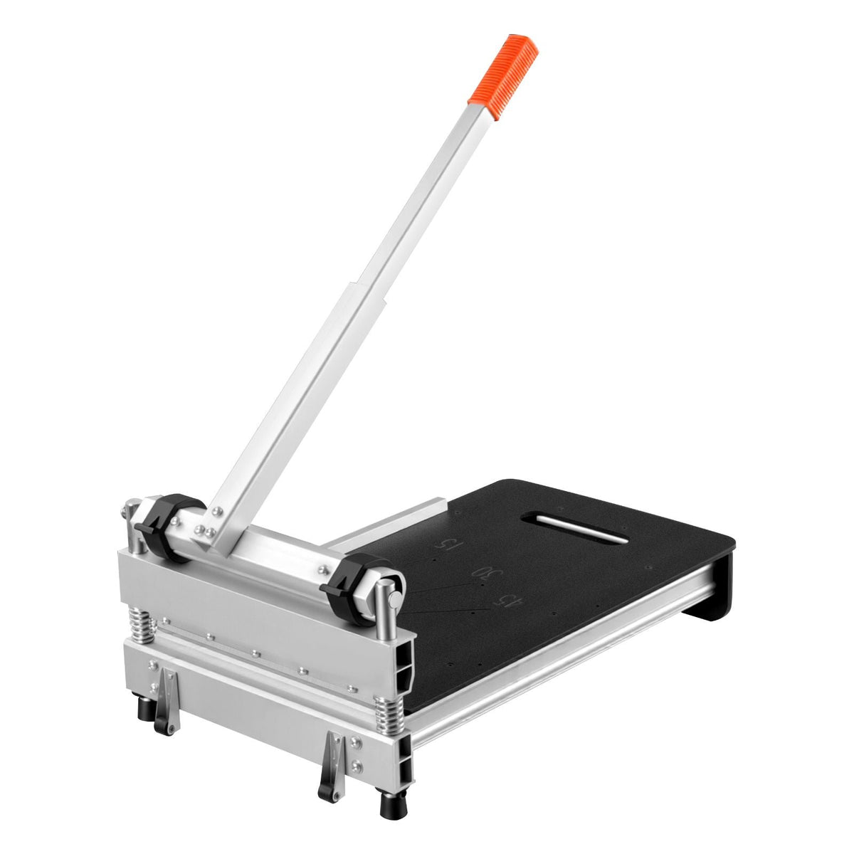 13 inch Vinyl Floor Cutter, 12mm Thick Laminate Flooring Cutter with 15°/30°/45° Adjustable Angle Settings, Flexible Wheels, Telescoping Handle, Certain Engineered Wood, LVT, VCT, SPC, LVP, WPC