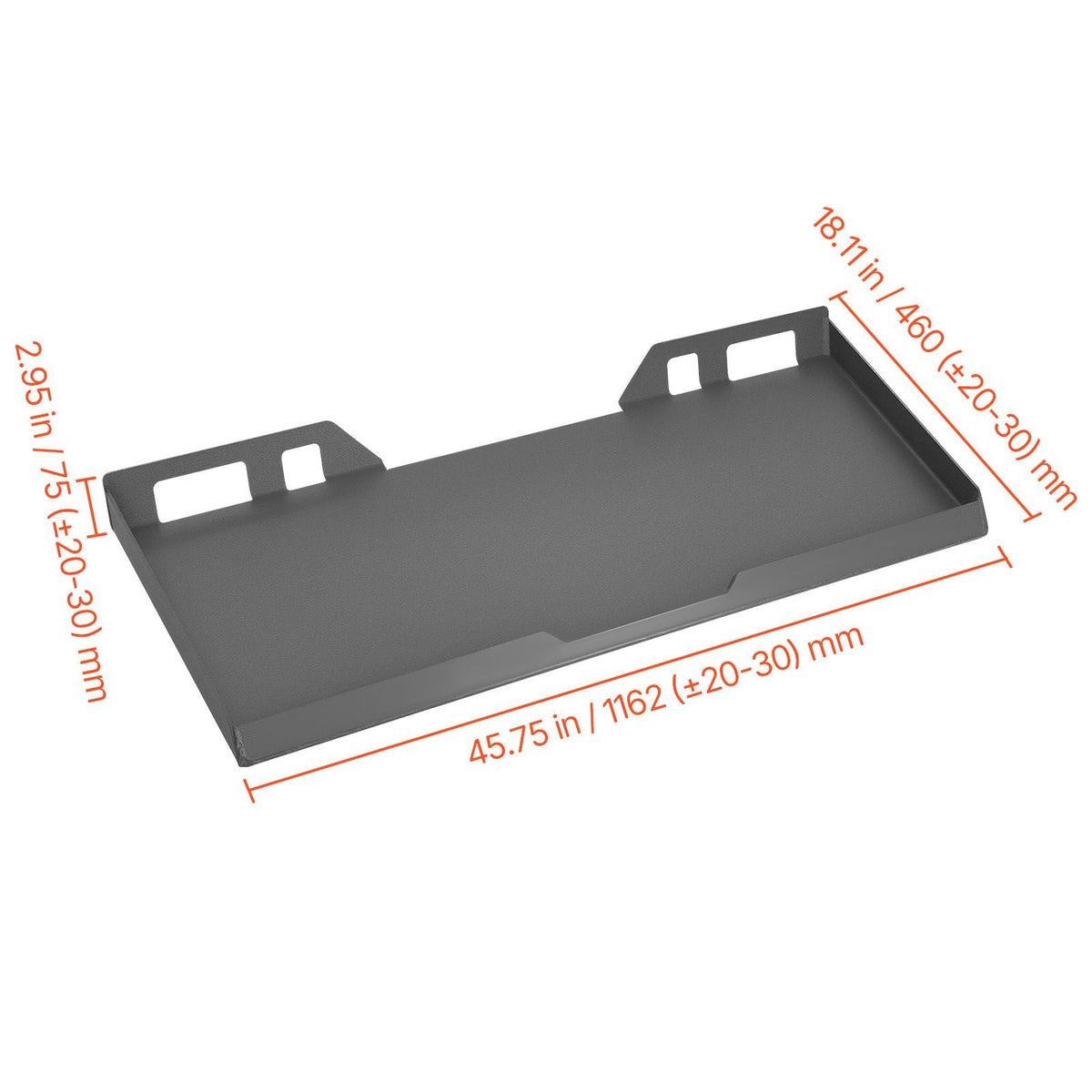1/4 in Skid Steer Mount Plate, Universal Quick Attach Mount Plate, Easy to Bolt, 3000lbs Load Capacity, Heavy Duty Steel Loader Plates Compatible with Kubota Bobcat Skid Steers & Tractors