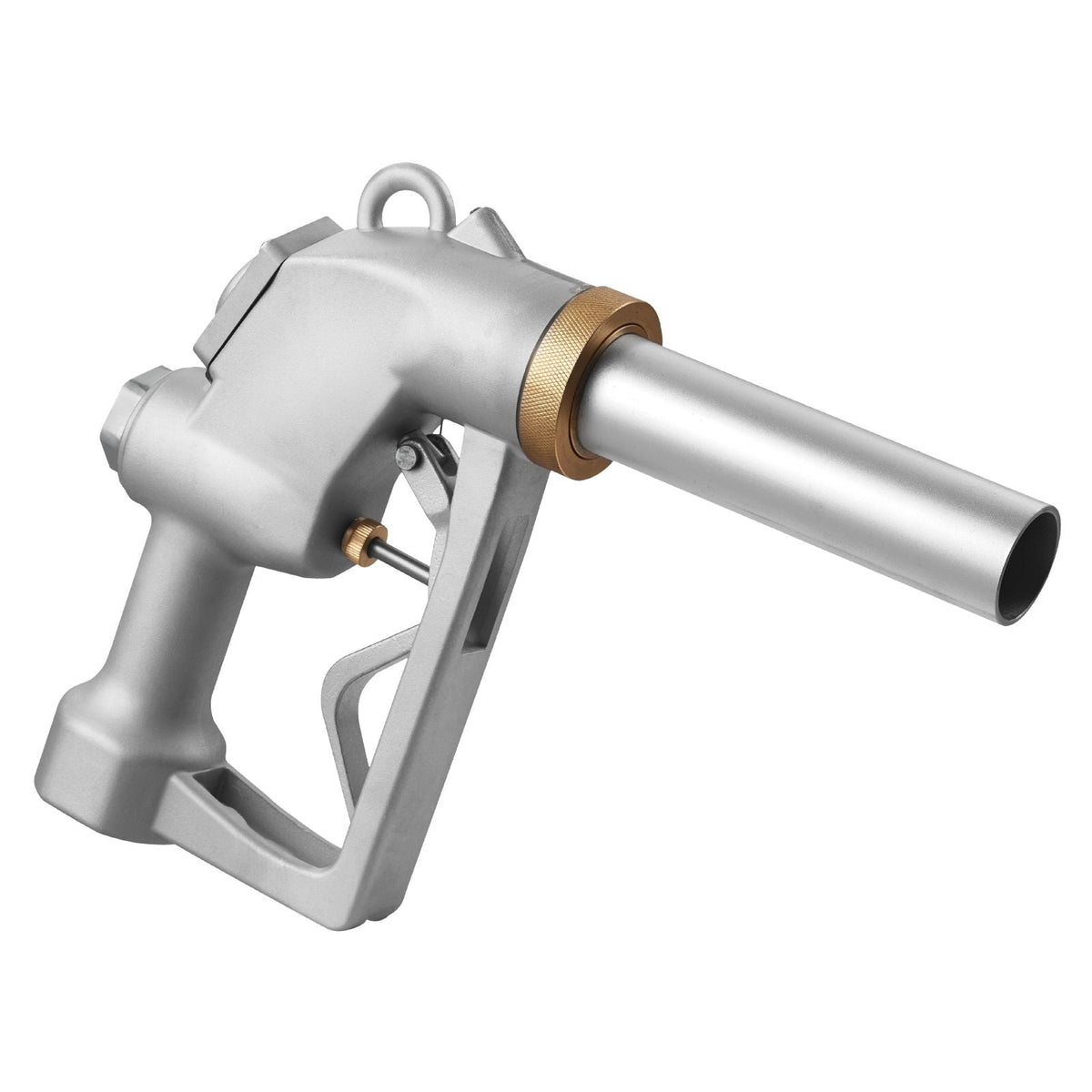 1.5 Inch Barb Automatic Fuel Nozzle with Swivel, Max Flow Rate 37 GPM, Auto Shut Off Diesel Gas Pump Nozzle with 3-Speed Trigger Lock & 1.5 Inch (OD=40 mm) Spout for Gasoline, Diesel, Kerosene