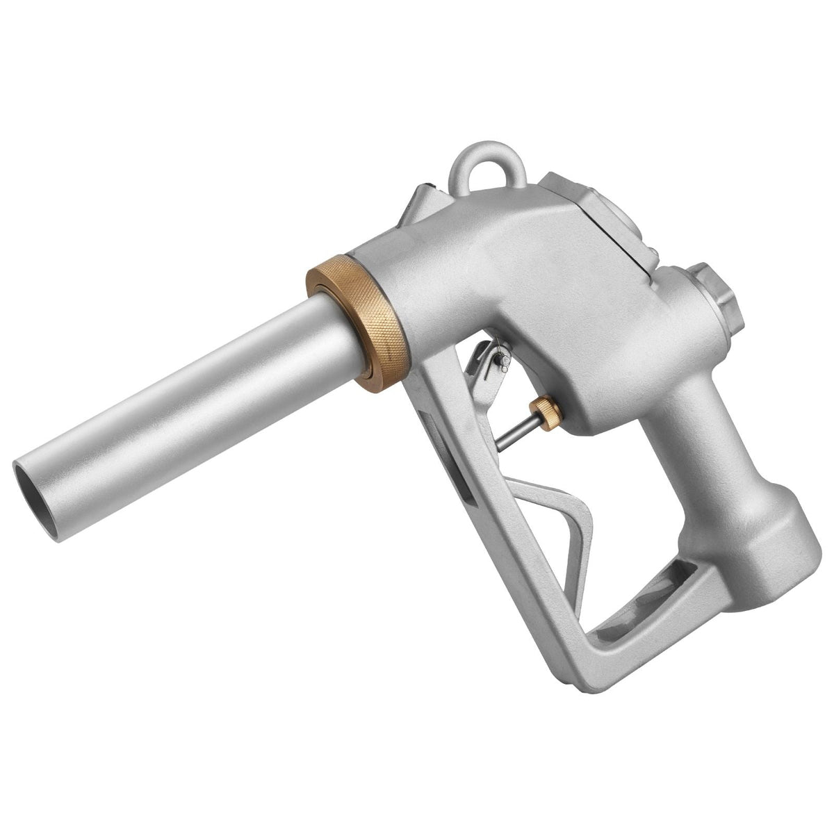 1.5 Inch Barb Automatic Fuel Nozzle with Swivel, Max Flow Rate 37 GPM, Auto Shut Off Diesel Gas Pump Nozzle with 3-Speed Trigger Lock & 1.5 Inch (OD=40 mm) Spout for Gasoline, Diesel, Kerosene
