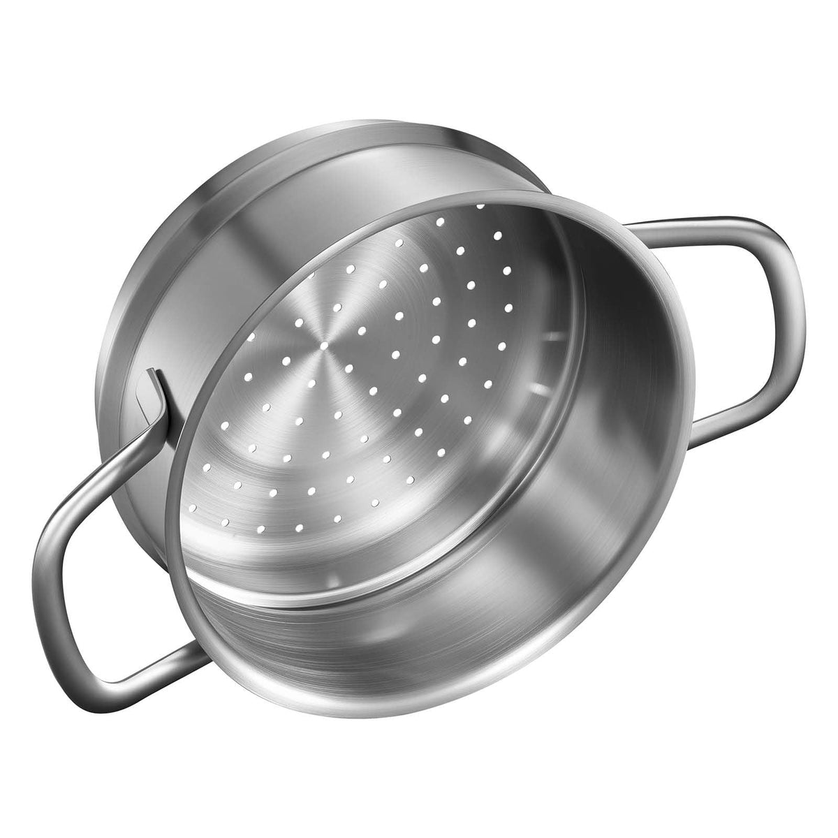 1.5 QT Saucepan with Steamer, Stainless Steel Saucepan with Glass Lid, Multipurpose Nonstick Stainless Steel Sauce Pot with Ergonomic Handle, Friendly for Oven, Dishwasher, Induction Cooker