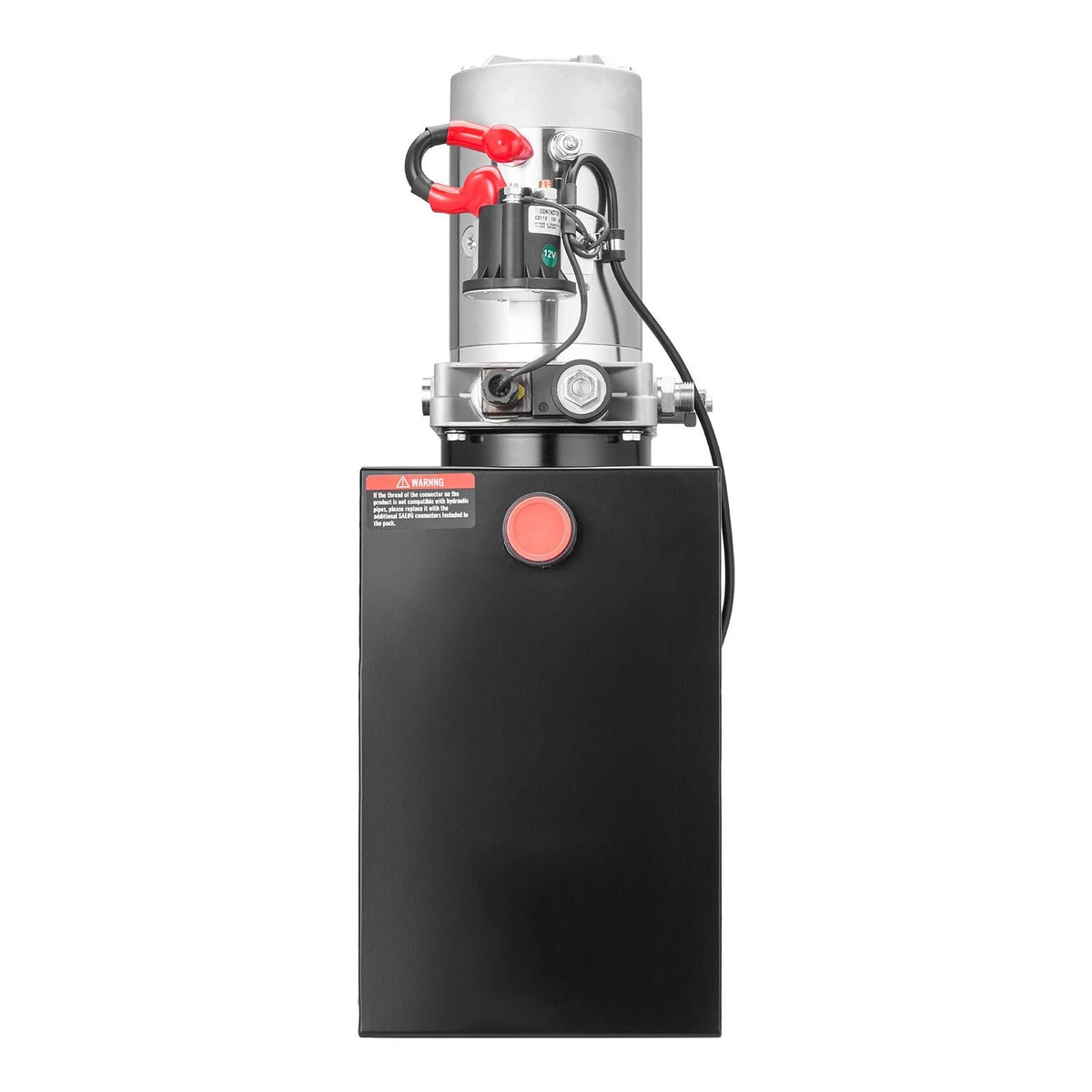 15 Quart Hydraulic Power Unit, Single Acting Dump Trailer Pump, 3200 PSI Max Relief Pressure & 0.91 GPM Flow Rate, DC 12V Hydraulic Pump with Metal Reservoir for Dump Trailer Car Lifting