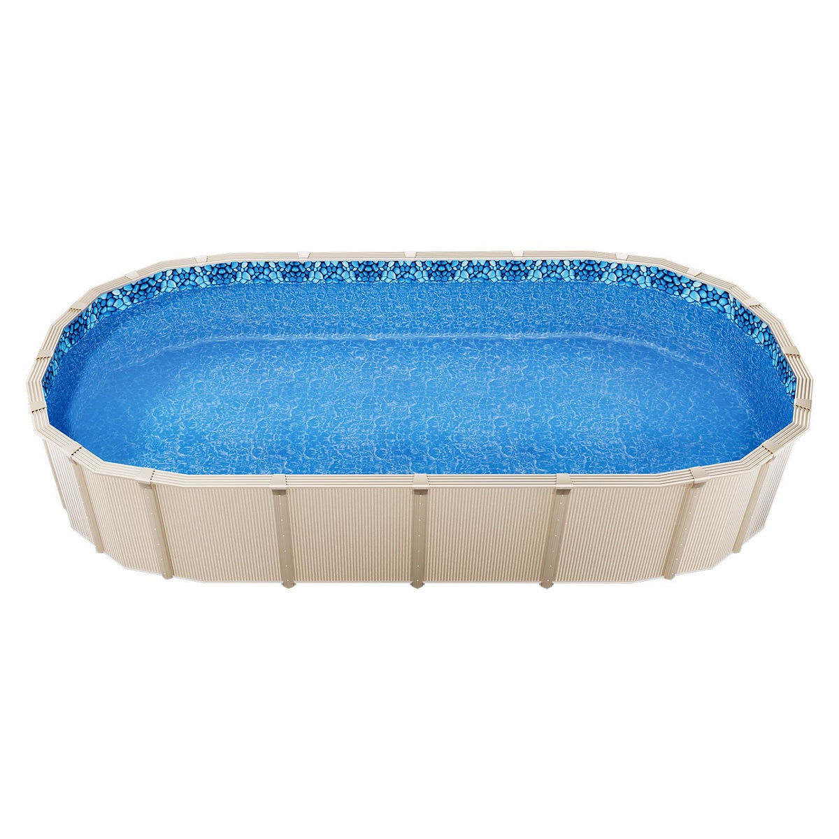 15 x 30 ft Oval Pool Liner, Unibead Above Ground Pool Liners, 52in Wall Height, Durable Standard Gauge Vinyl, Designed for Steel Sided Above-Ground Swimming Pools