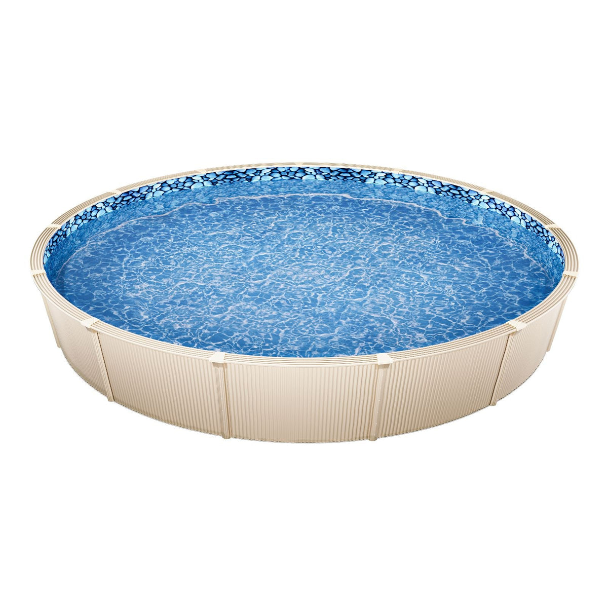 18-ft Round Above Ground Pool Liner, Unibead Pool Liners, Standard Gauge, 52inch Wall Height, Designed for Steel Sided Above-Ground Swimming Pools