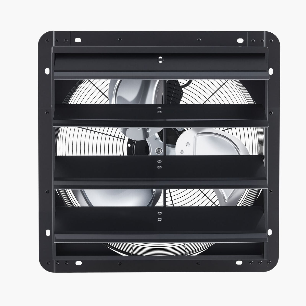 18 inch Shutter Exhaust Fan, Wall Mounted Attic Vent Fan with Variable Speed Controller, 2200 CFM, AC Motor, Heavy-duty Steel, Low Noise for Shed, Garage, Greenhouse Ventilation Cooling, Black