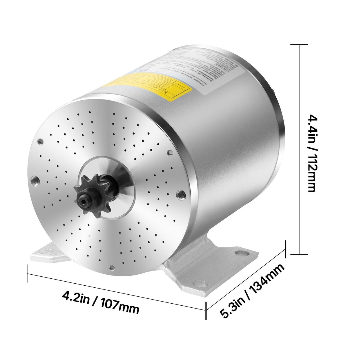 1800W Electric Brushless DC Motor Kit - 48V 4500rpm Motor with Upgraded Speed Controller, Foot Pedal and Throttle Grip Kit for Go Karts E-Bike Motorcycle Scooter