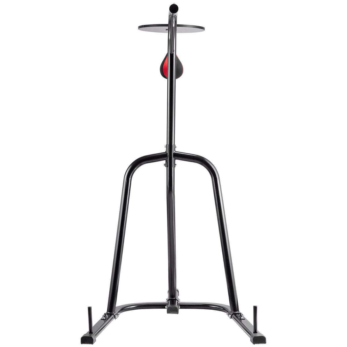 2 in 1 Punching Bag Stand, Steel Heavy Duty Workout Equipment, Adjustable Height Boxing Punching Bag and Speed Bag Stand, Freestanding Sandbag Rack, Holds Up to 140 lbs, for Home Gym Fitness