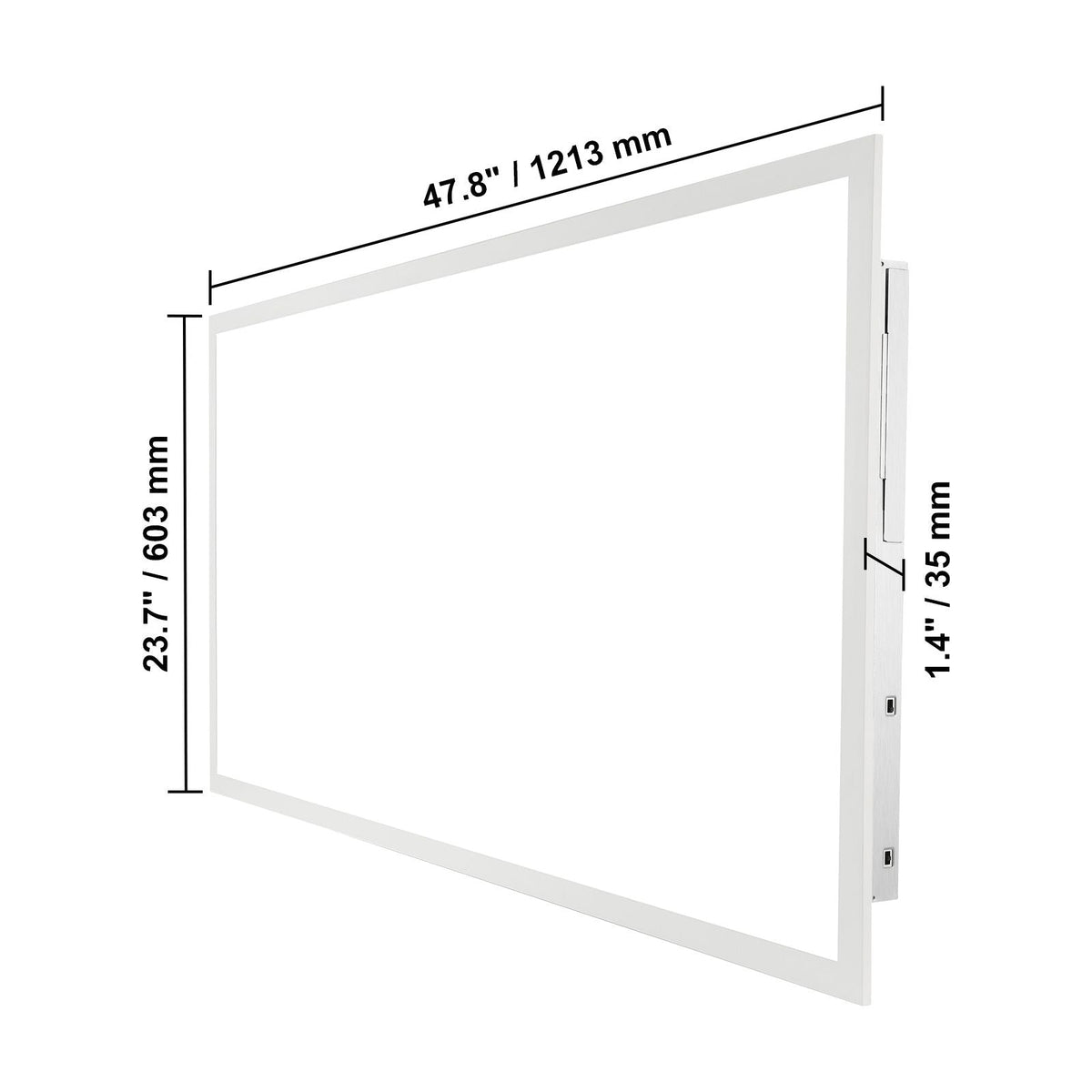 2 Pack 2x4FT LED Flat Panel Light, 6000LM 50W, Surface Mount LED Drop Ceiling Light Fixture with Adjustable Color Temperature 3500K/4000K/5000K, for Home Office Classroom, Tested to UL Standards