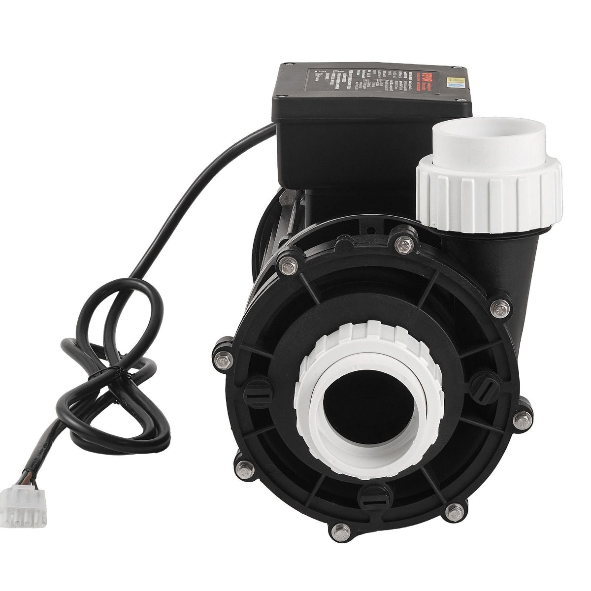 2 Speed SPA Pump, 56-Frame, AC220-240V Hot Tub SPA Pump, 3HP/200GPM/65.61ft High Speed or 0.4HP/100GPM/16.07ft Low Speed, 2" Port 90° Rotational Interface for Hot Tub, Tested to UL Standards