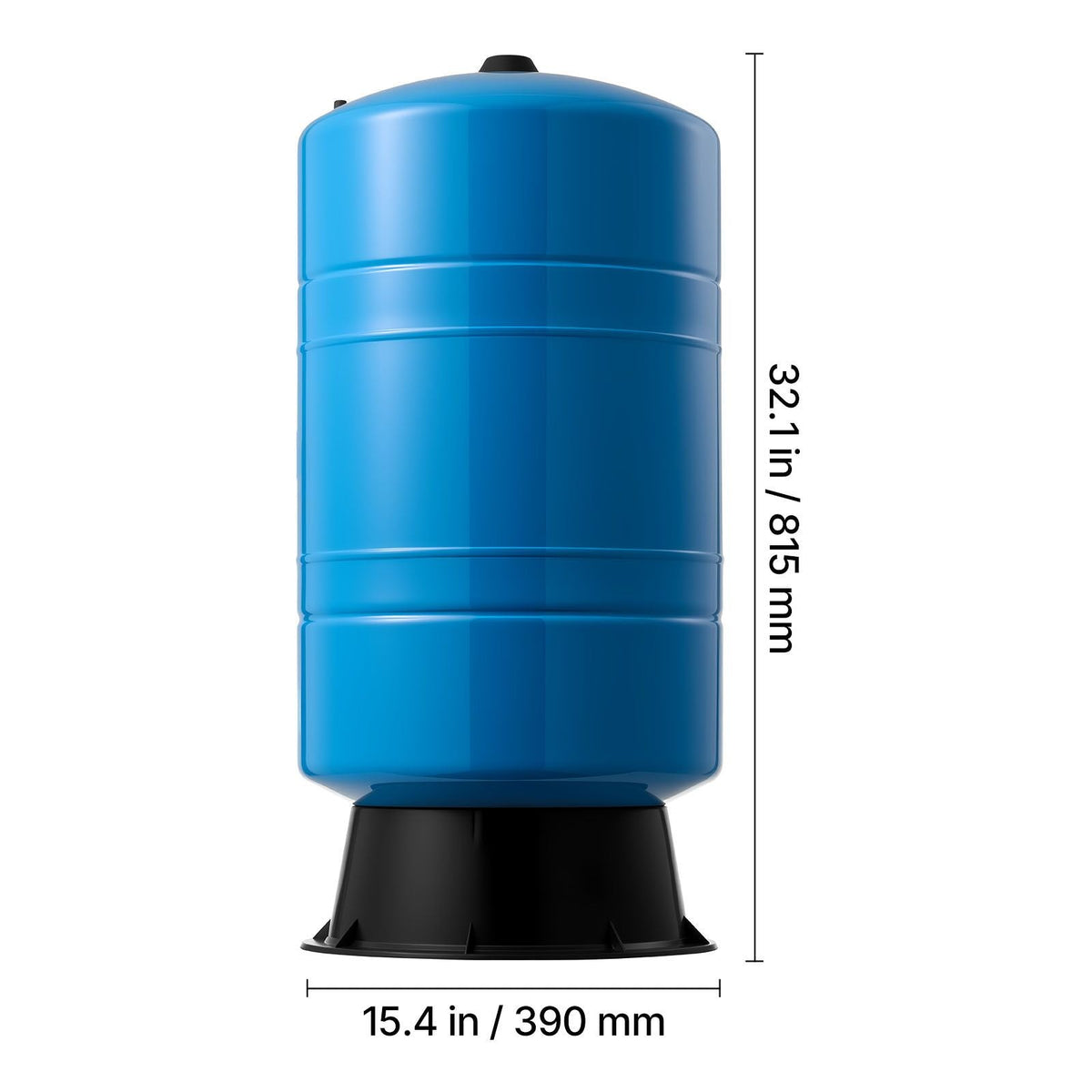 20-Gallon Vertical Well Pressure Tank, Pre-Charged Pressurized Water Tank for Well Pumps, Heavy-Duty Carbon Steel Water Storage Container for Home, School, Farm & Irrigation Systems