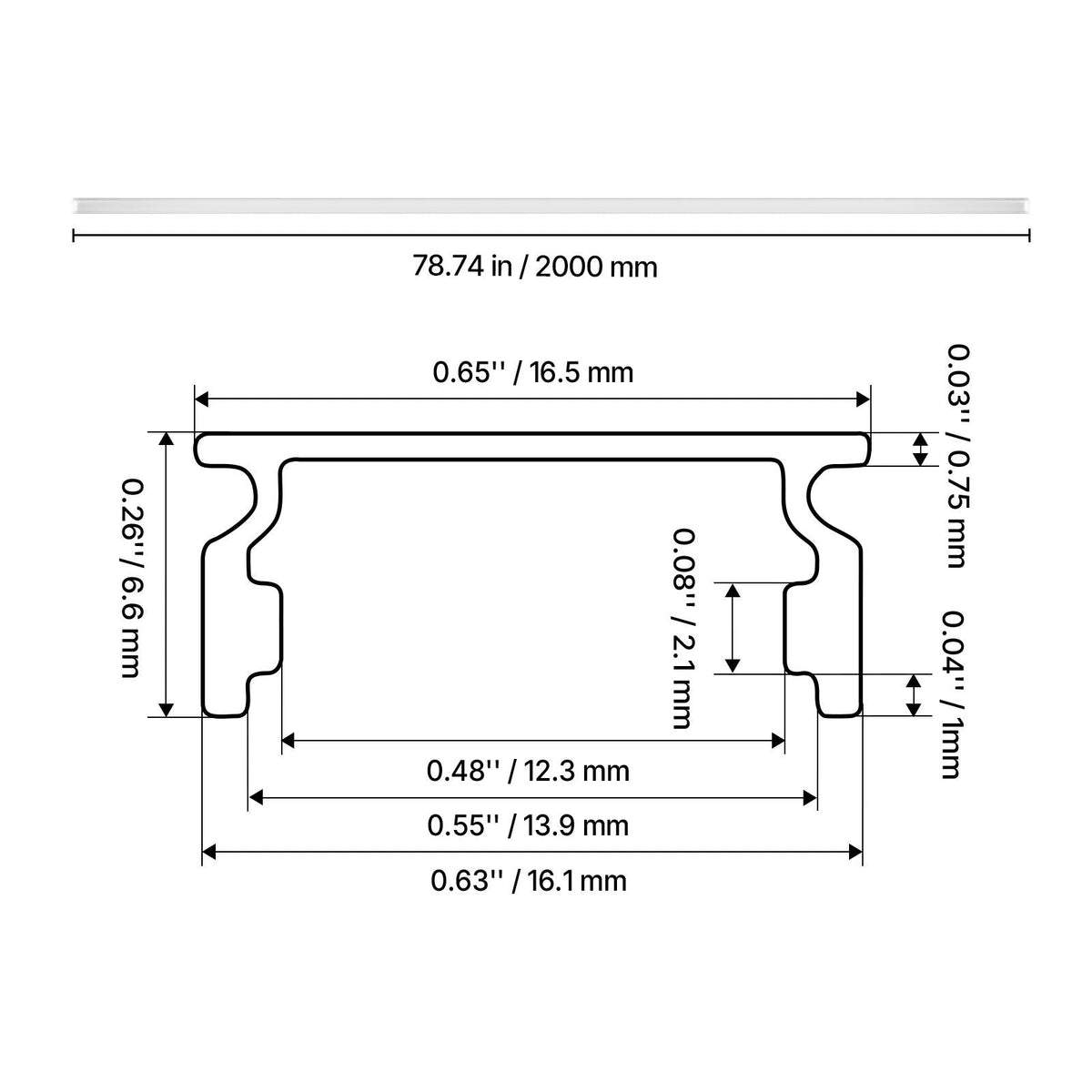 20-Pack 6.6 ft/2M U Shape LED Aluminum Channel, with Milky Cover, End Caps and Mounting Clips, Aluminum Profile for LED Strip Light Installations, Easy Installation, for Under Cabinet Counter