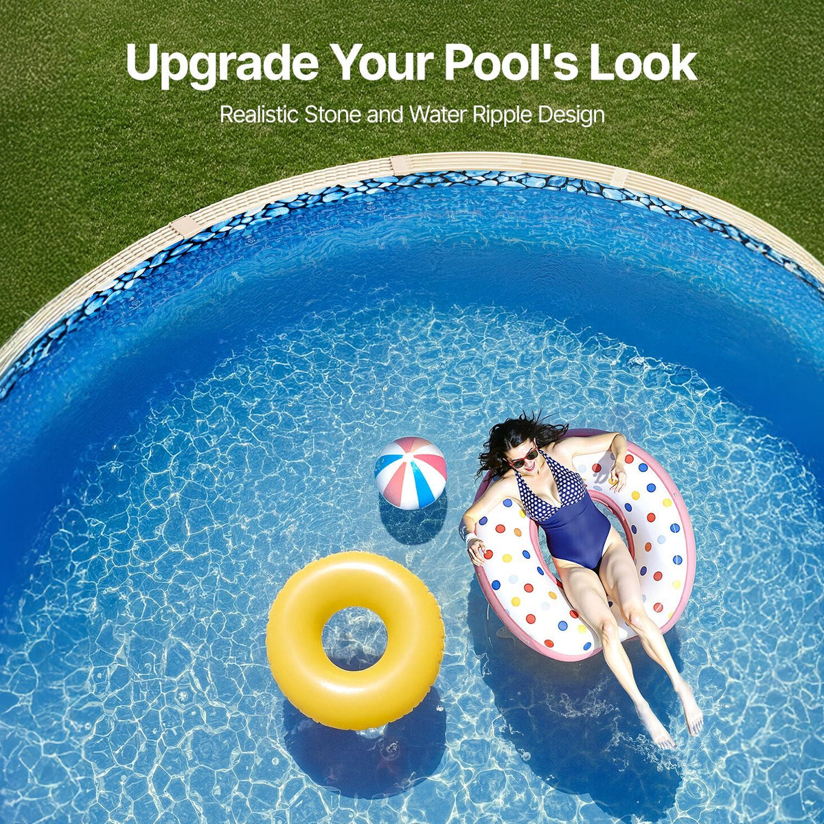 21-ft Round Above Ground Pool Liner, Overlap Pool Liners, Standard Gauge Vinyl, 48-to-54inch Wall Height, Designed for Steel Sided Above-Ground Swimming Pools