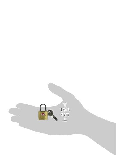 BRINKS TSA Approved Padlock, 22mm Solid Brass, Chrome-Plated with Hardened Steel Shackle, TSA Locks for Luggage, 4-Pack