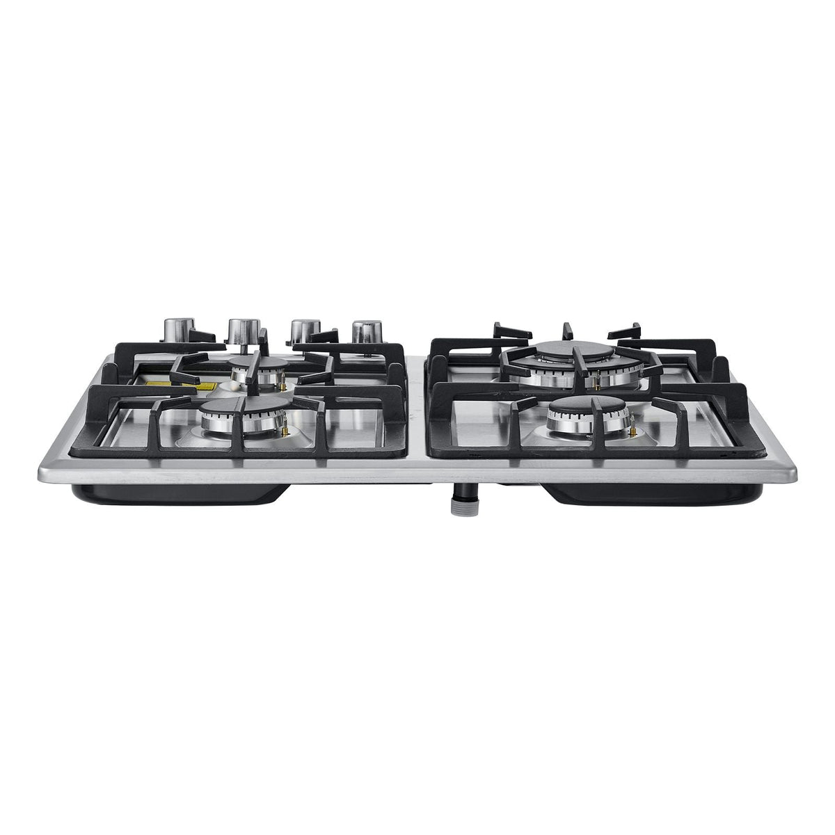 24 inch Gas Cooktop 4 Burners Gas Stove Top, Max 27000BTU Built-in Stainless Steel Stove Top LPG/NG Convertible Dual Fuel Cooktop Stoves with Thermocouple Protection for Kitchen Apartment Rvs