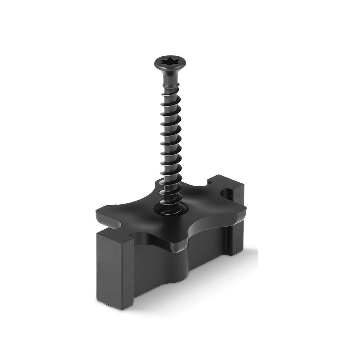 250PCS Hidden Deck Fasteners for Composite Decking Board, Universal Composite T Clips & Plastic Hidden Fasteners with Metal Screws,Polypropylene PP Clips Works with 0.26 inch Gaps, Black