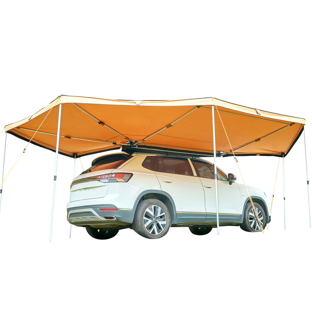 270 Degree Awning, 133 sq.ft Driver Side Vehicle Awning, Waterproof UV50+ Car Side Awnings with Carry Bag, All-Weather Free-Standing Overland Awnings Car Shelter for SUV Van Truck Camping