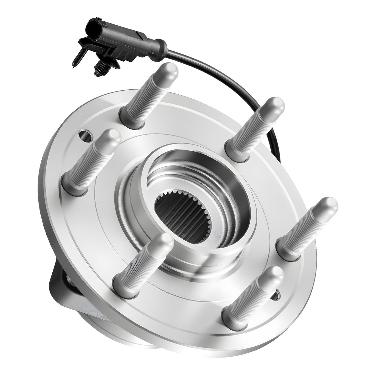2PCS Front Wheel Bearing & Hub Assembly Fit for 2007-2013 Chevy Avalanche GMC Sierra 1500 Cadillac Escalade EXT 2007-2014 Tahoe OEM 515096, 6 Lugs with ABS Sensor, Wheel Bearing Hub Assembly Set