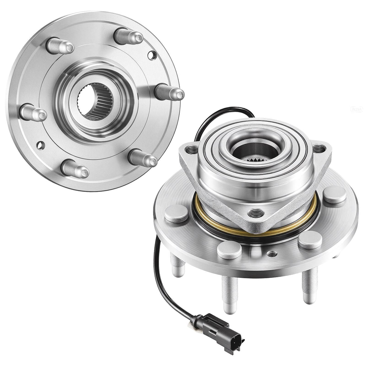 2PCS Front Wheel Bearing & Hub Assembly Fit for 2020 Cadillac Escalade Base Platinum Premium Luxury Sport Utility Chevy Suburban LS LT OEM 515160, Wheel Bearing Hub Assembly Set with ABS Sensor