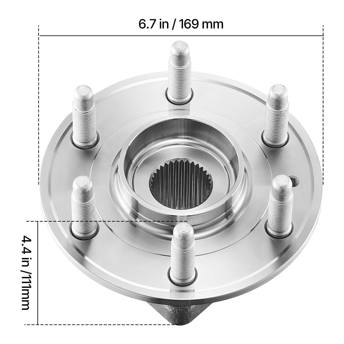 2PCS Front/Rear Wheel Bearing & Hub Assembly Fit for 2016-2017 Buick Enclave Convenience Leather Premium Sport Utility Chevy Traverse LS GMC Acadia OEM 513277, Wheel Bearing Hub Assembly Set