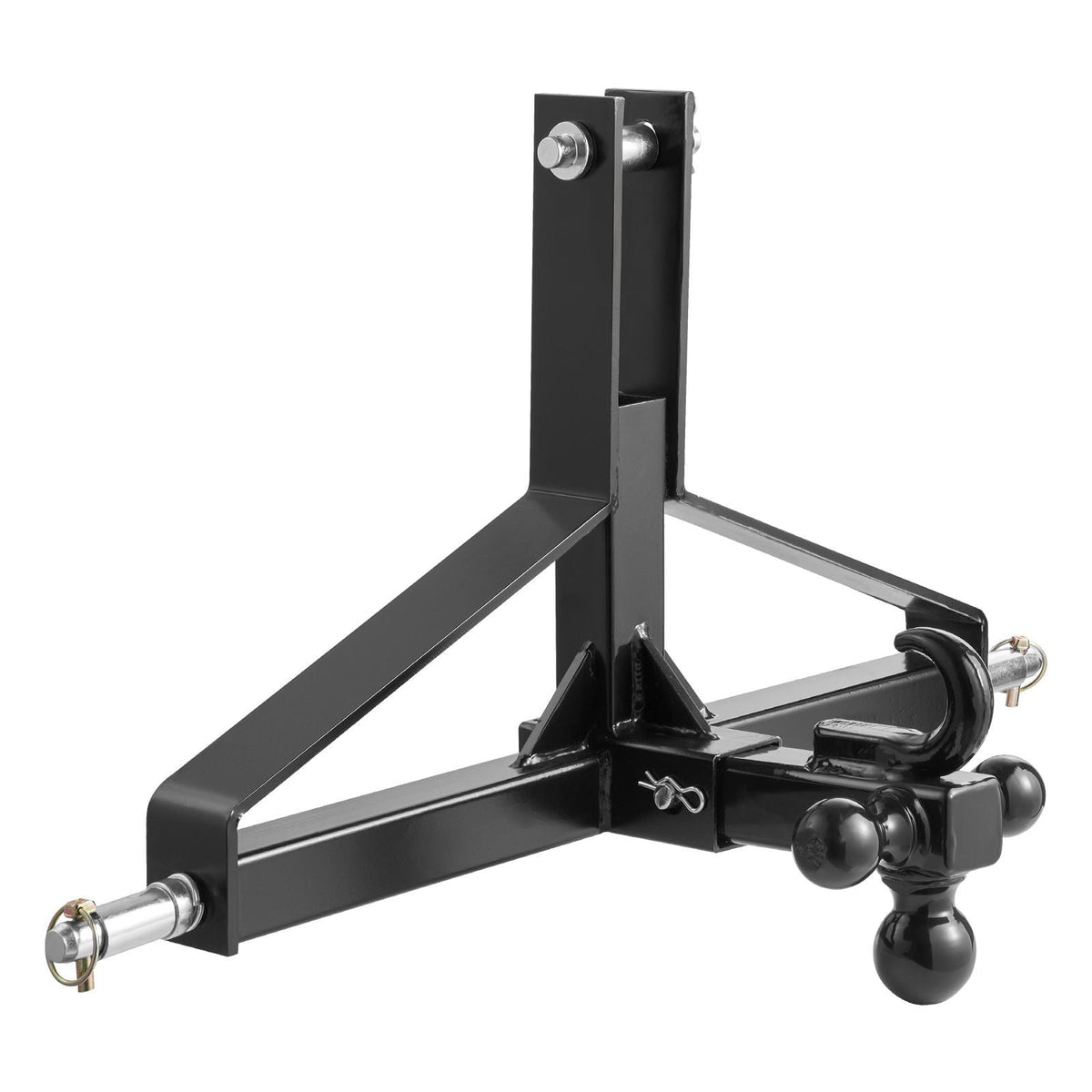3 Point Trailer Hitch with 2 in Receiver, 3pt Quick Hitch Attachment, Heavy Duty Tractor Tow Drawbar Adapter, Compatible with Kubota, Mahindra, Ford, Yanmar, John Deere, Massey Ferguson