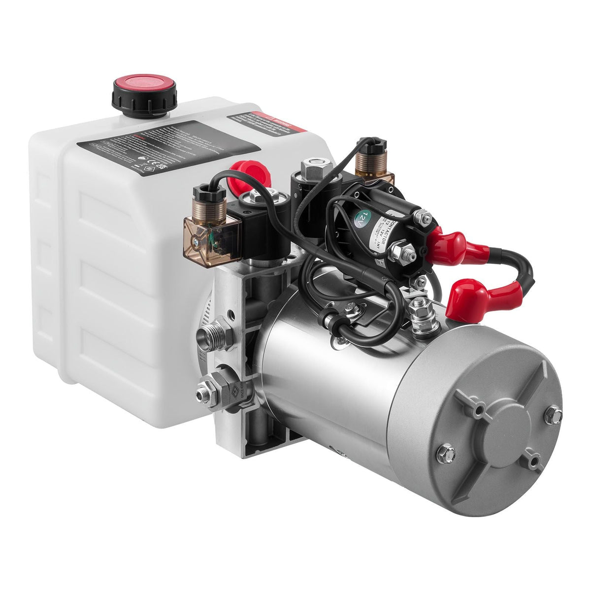 3 Quart Hydraulic Power Unit, Double Acting Dump Trailer Pump, 3200 PSI Max Relief Pressure & 0.91 GPM Flow Rate, DC 12V Hydraulic Pump with Metal Reservoir for Dump Trailer Car Lifting