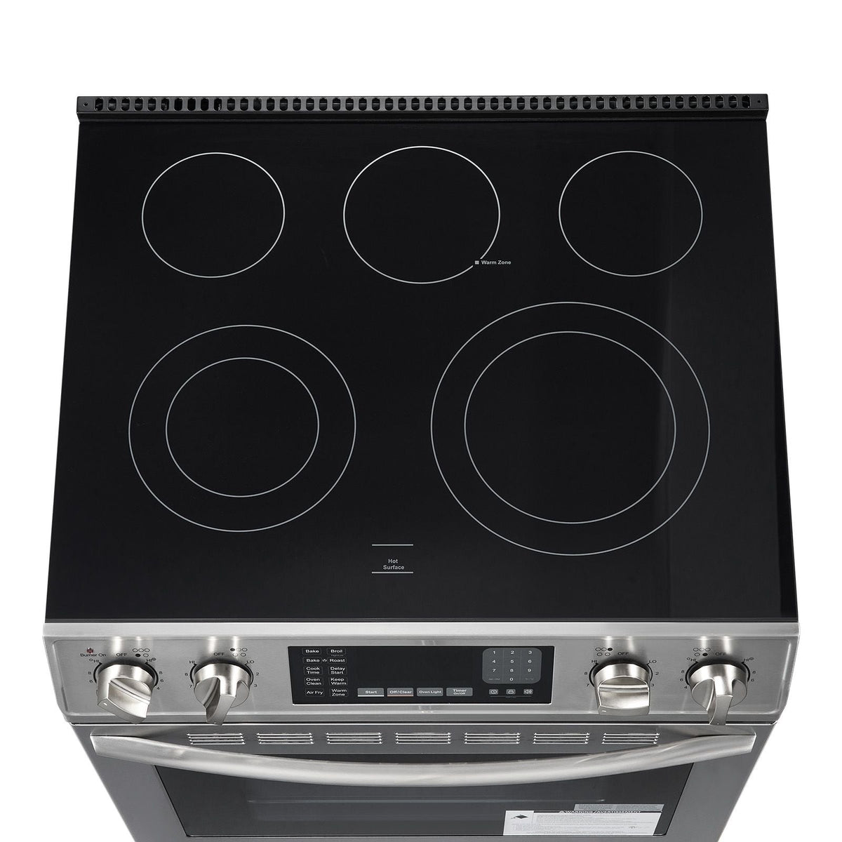 30 in Electric Range Oven, 4.8 Cu. Ft. Capacity Compact Freestanding Oven, Stainless Steel Kitchen Stove, with 5 Burners, Timer, Self-Cleaning, Easy Reach Racks, Storage Drawer(No Power Cord)