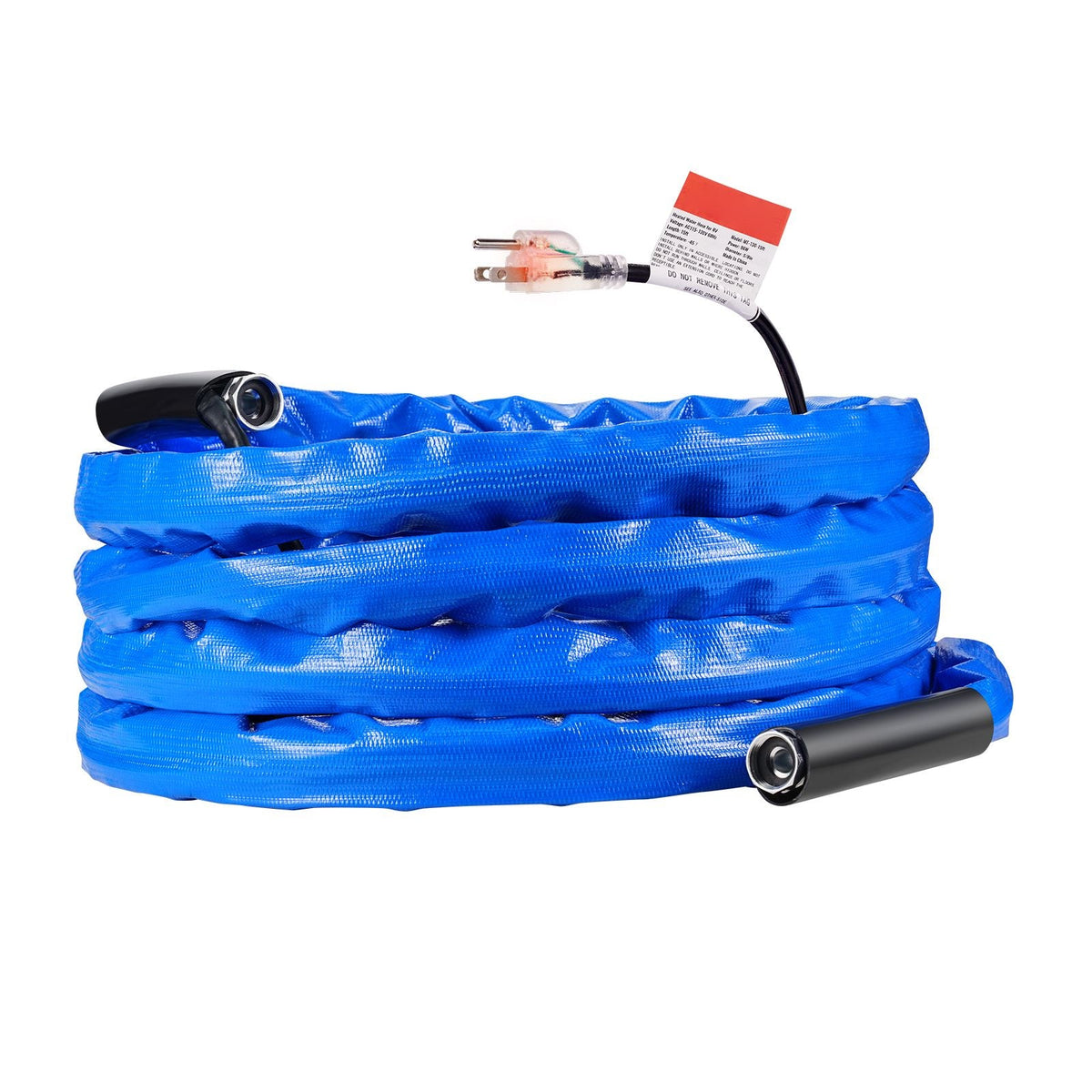 30ft Heated Water Hose for RV, Heated Drinking Water Hose with Corrugated Cover Antifreeze to -45 Fahrenheit , Automatic Self-regulating, 5/8" I.D. with 3/4" GHT Adapter, Lead and BPA Free